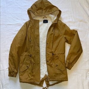Love Tree Camel Jacket with Plush Lining